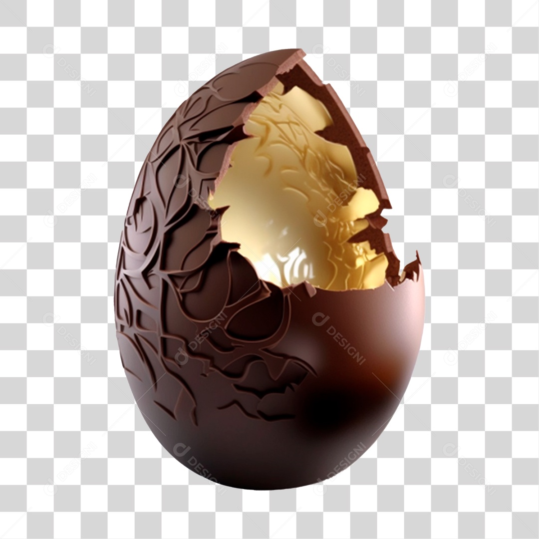 Ovo de páscoa com chocolate branco e preto