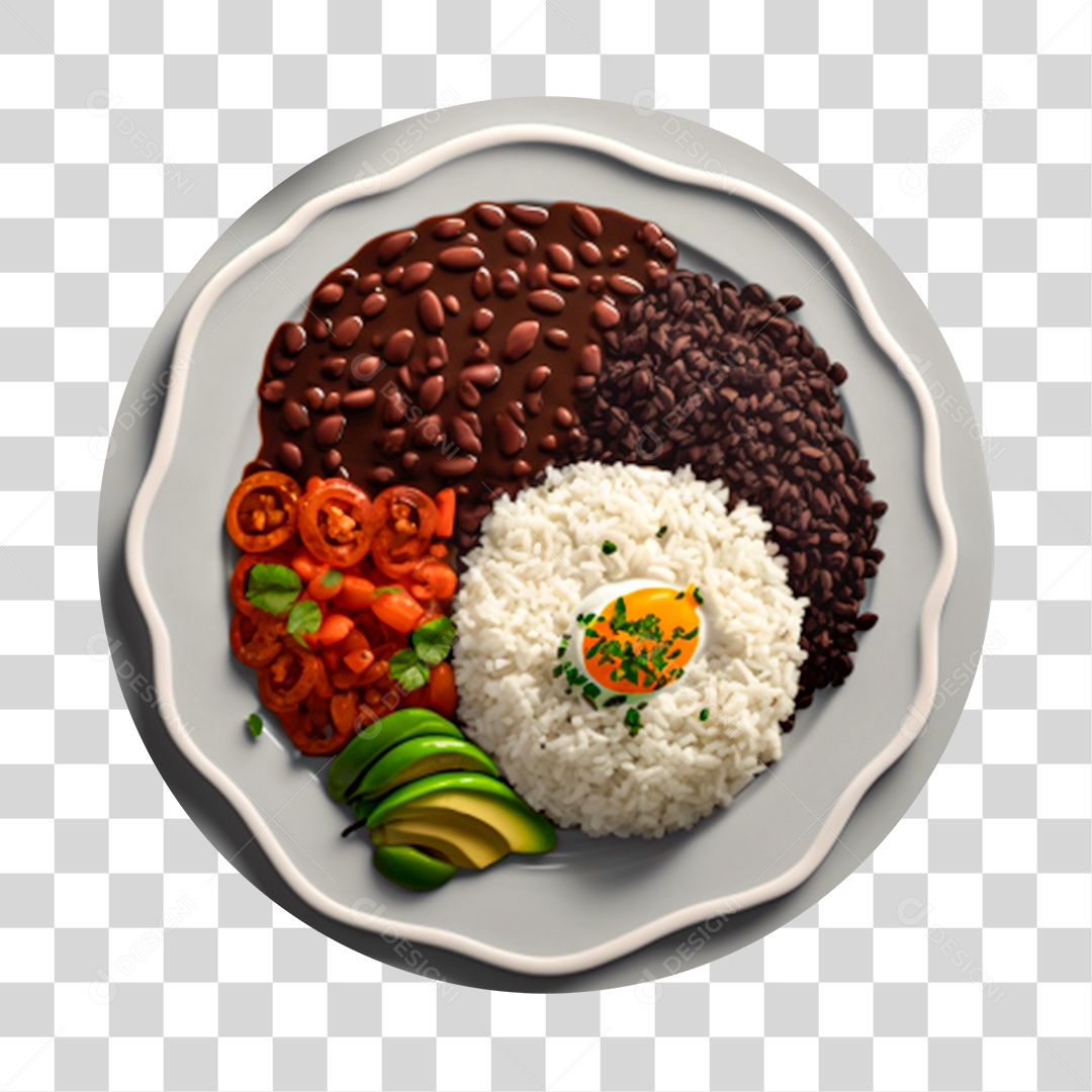 Delicioso prato com comidas típicas brasileira