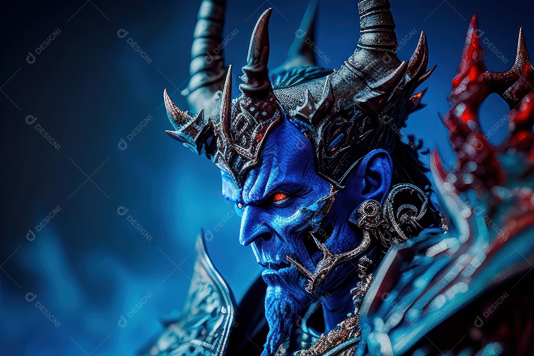 Criatura com olhos vermelhos fundo isolado.