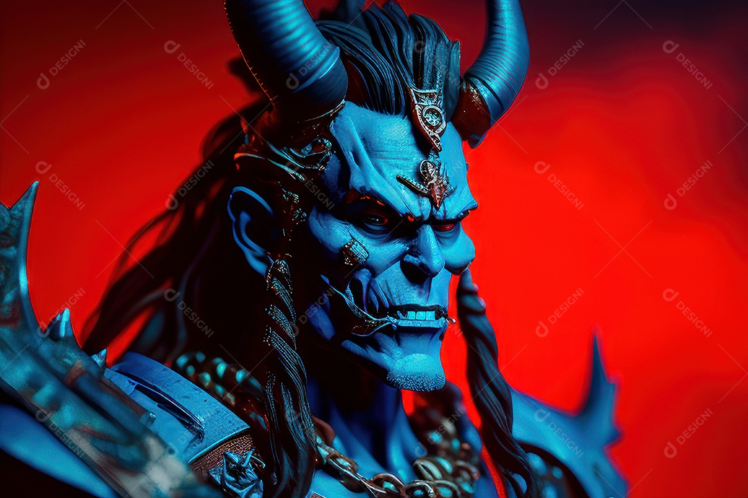 Criatura com olhos sombrios fundo isolado.