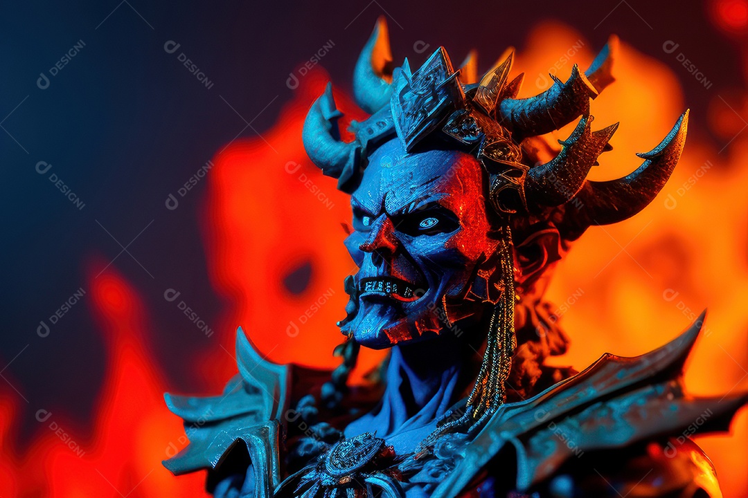 Criatura com olhos vermelhos fundo isolado.