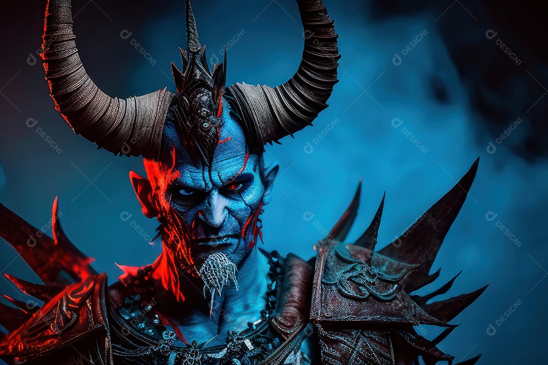 Criatura com olhos vermelhos fundo isolado.