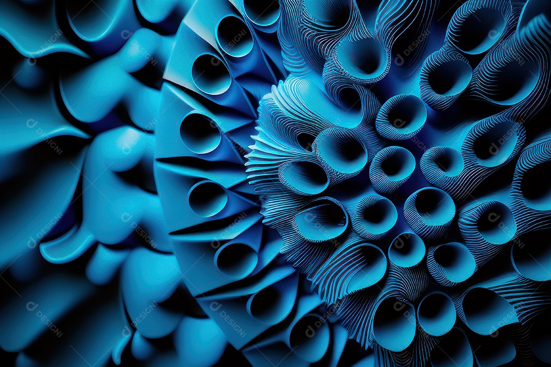 Background com formas azul.