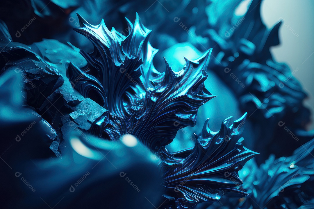 Background com formas azul.