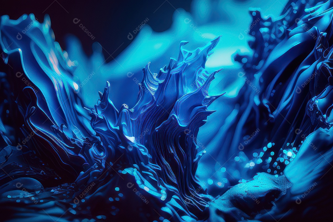 Background com formas azul.