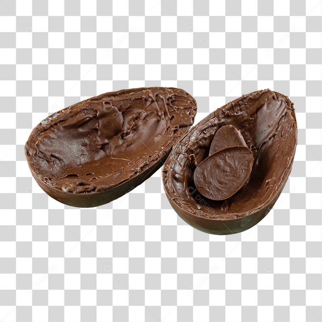Ovo de Chocolate Para a Páscoa PNG Transparente
