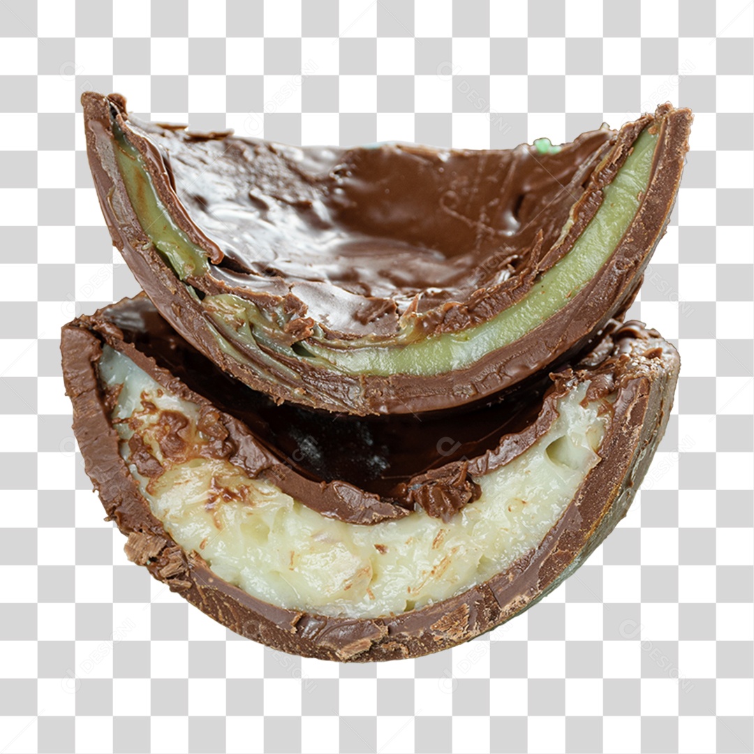 Ovo de Chocolate Para a Páscoa PNG Transparente