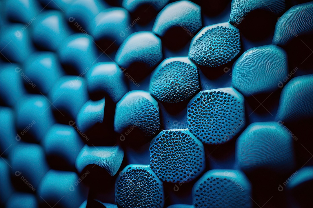 Textura com formas abstratas azul.