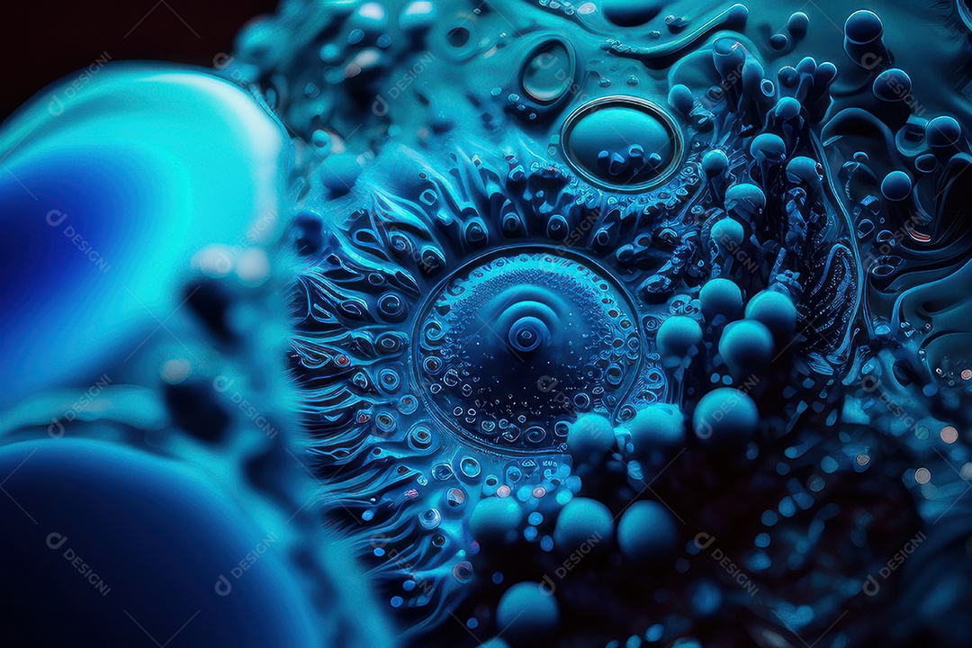 Textura com formas abstratas azul.