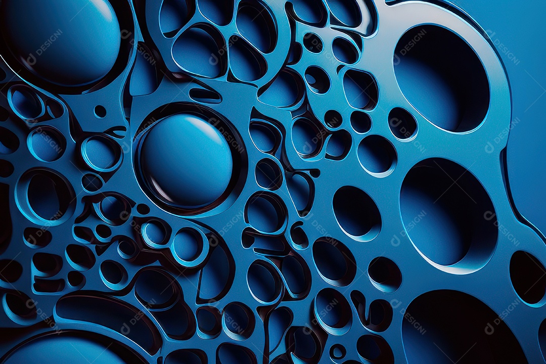 Textura com formas abstratas azul.