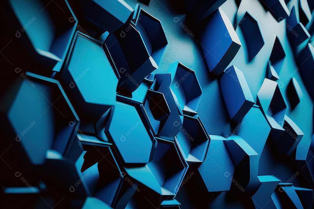 Textura com formas abstratas azul.