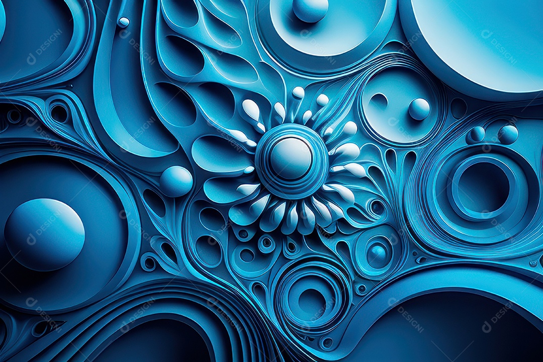 Textura com formas abstratas azul.