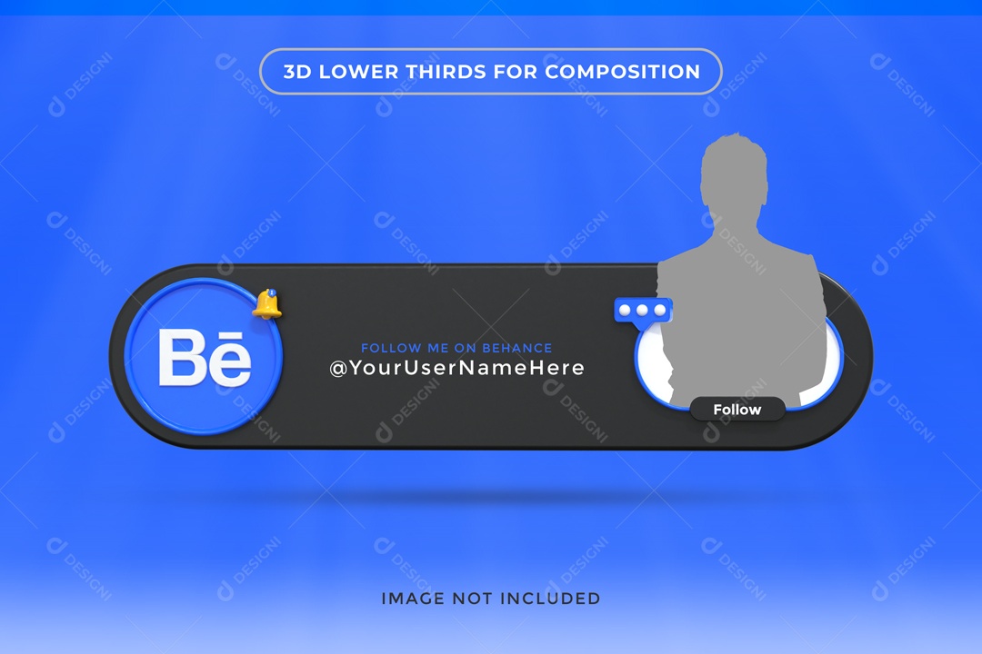 Placa De Perfil Segue Com Foto Behance Elemento 3D PSD