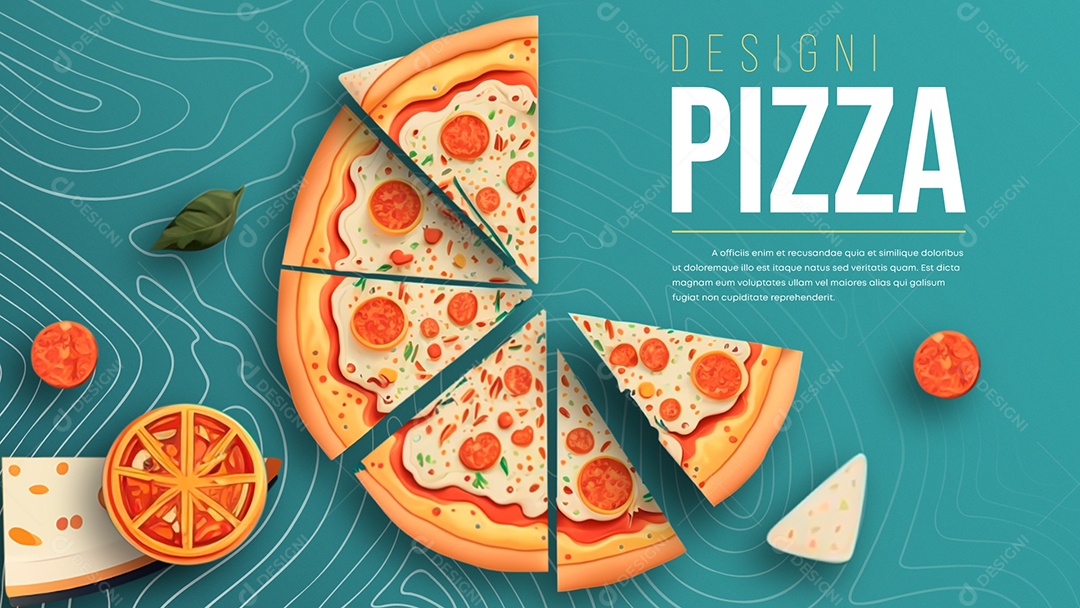 Layout Pizza AI + EPS Editável
