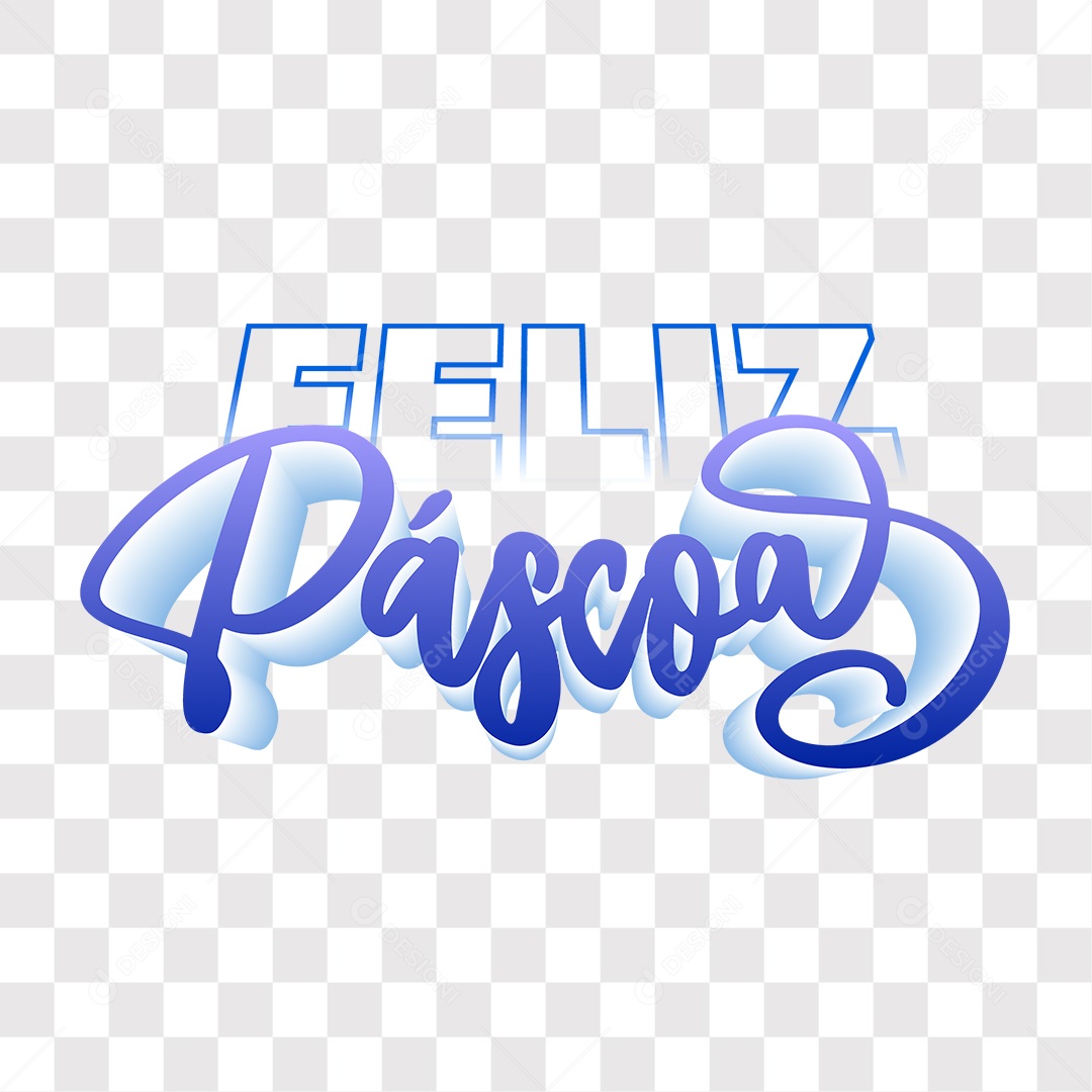 Lettering Feliz Páscoa EPS + PNG