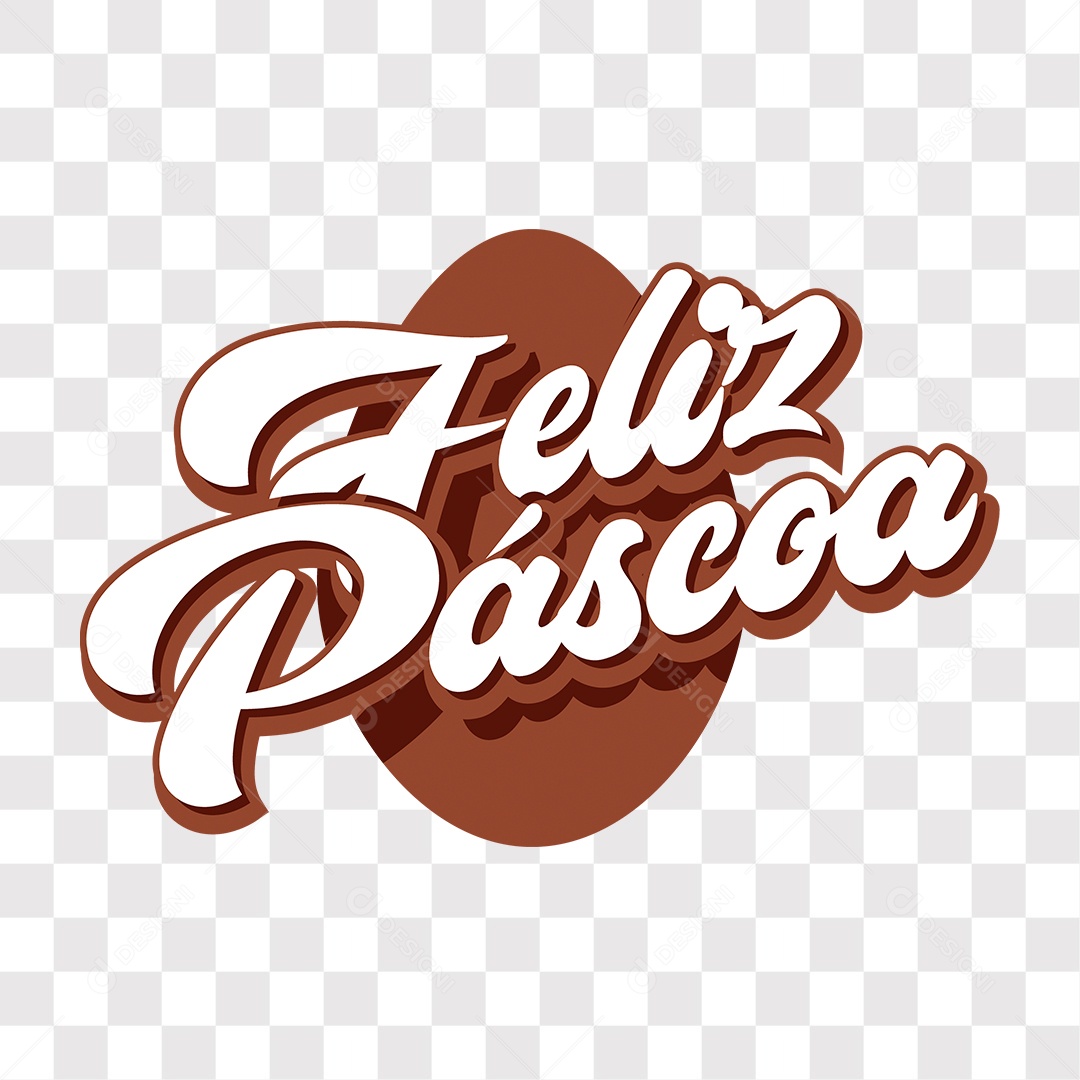 Lettering Feliz Páscoa EPS + PNG