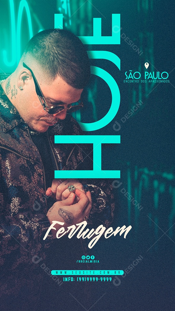 Story Hoje Ferrugem Flyer Social Media PSD Editável