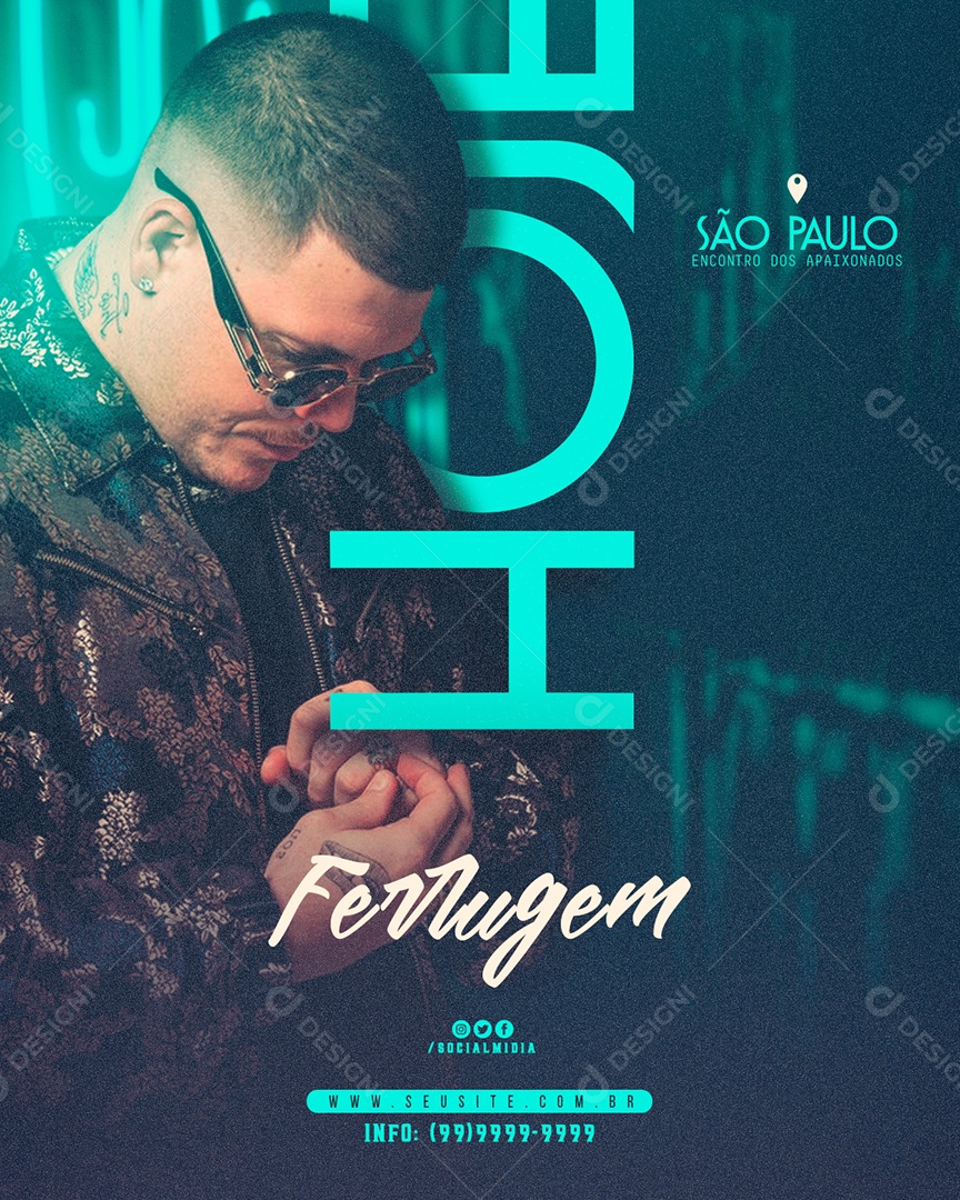 Hoje Ferrugem Flyer Social Media PSD Editável