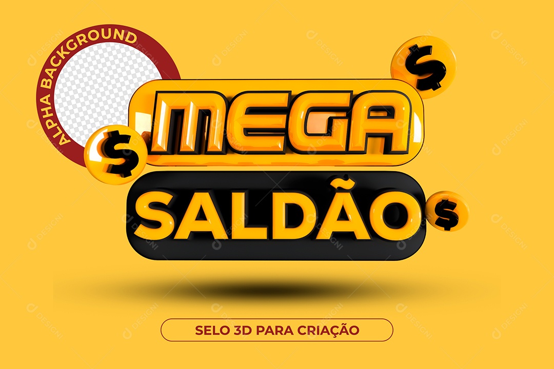 Mega Saldão Selo 3D Para Composição PSD