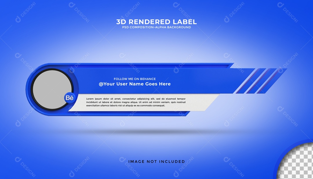 Elemento Para Rede Social Behance Para Composição PSD