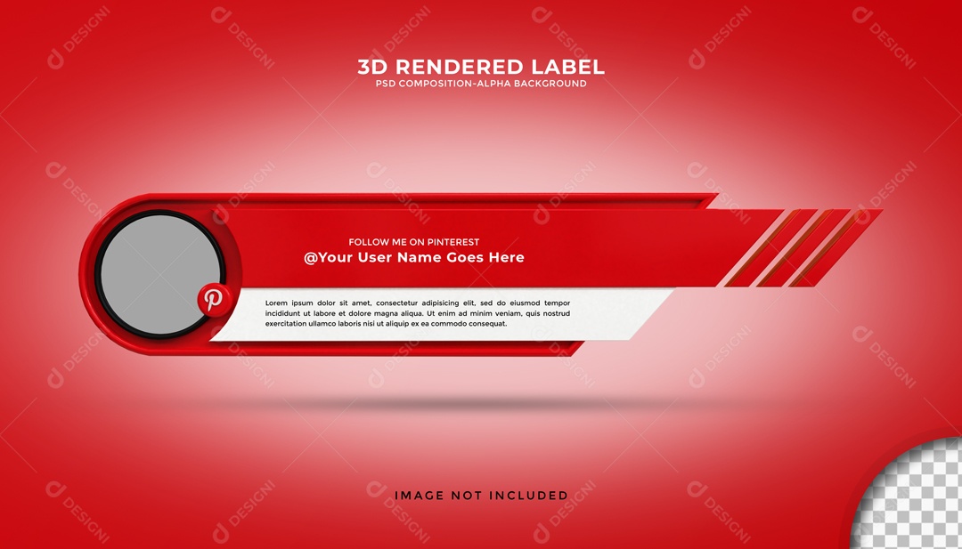 Elemento Para Rede Social Pinterest Para Composição PSD