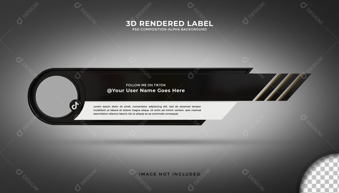 Elemento Para Rede Social TikTok Para Composição PSD