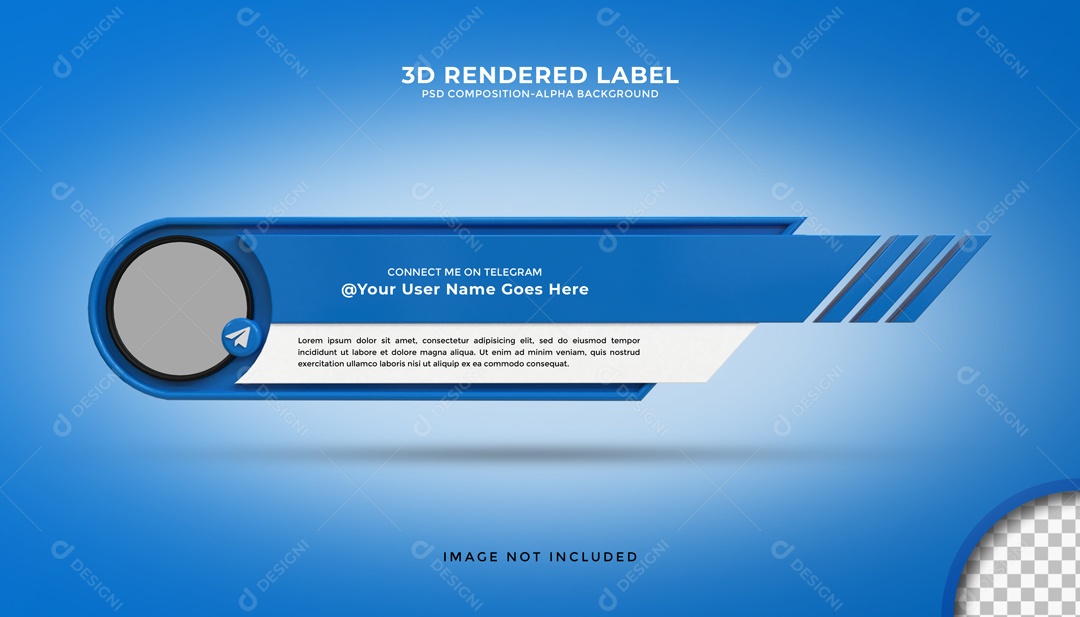 Elemento Para Rede Social Telegram Para Composição PSD