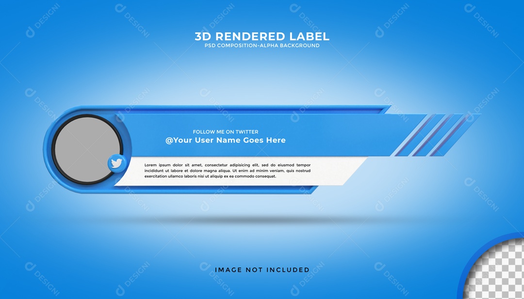 Elemento Para Rede Social Twitter Para Composição PSD