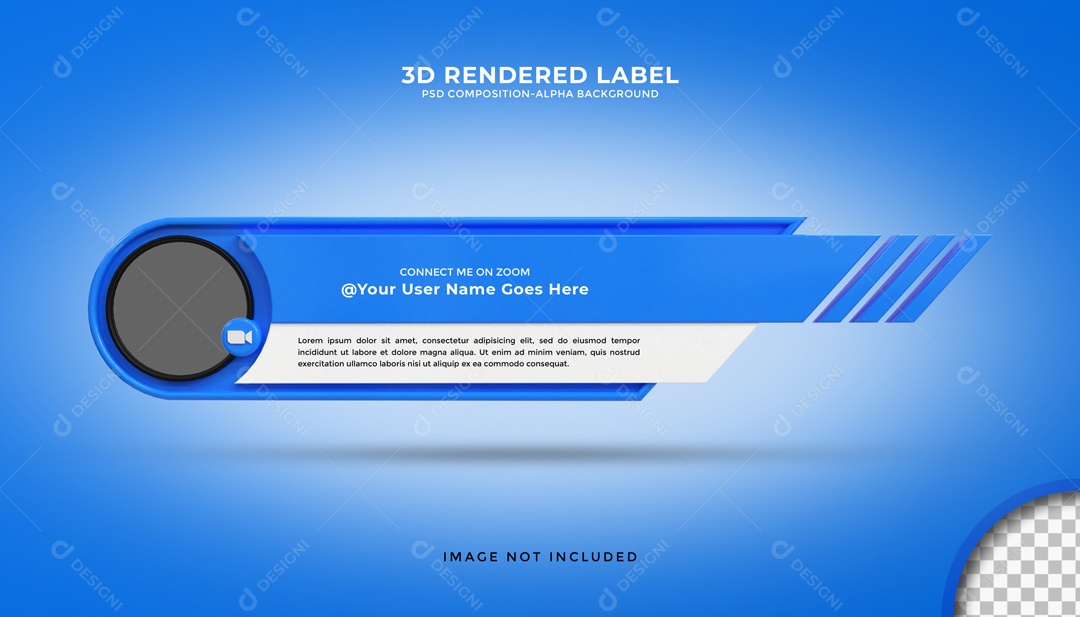 Elemento Para Rede Social Zoom Para Composição PSD