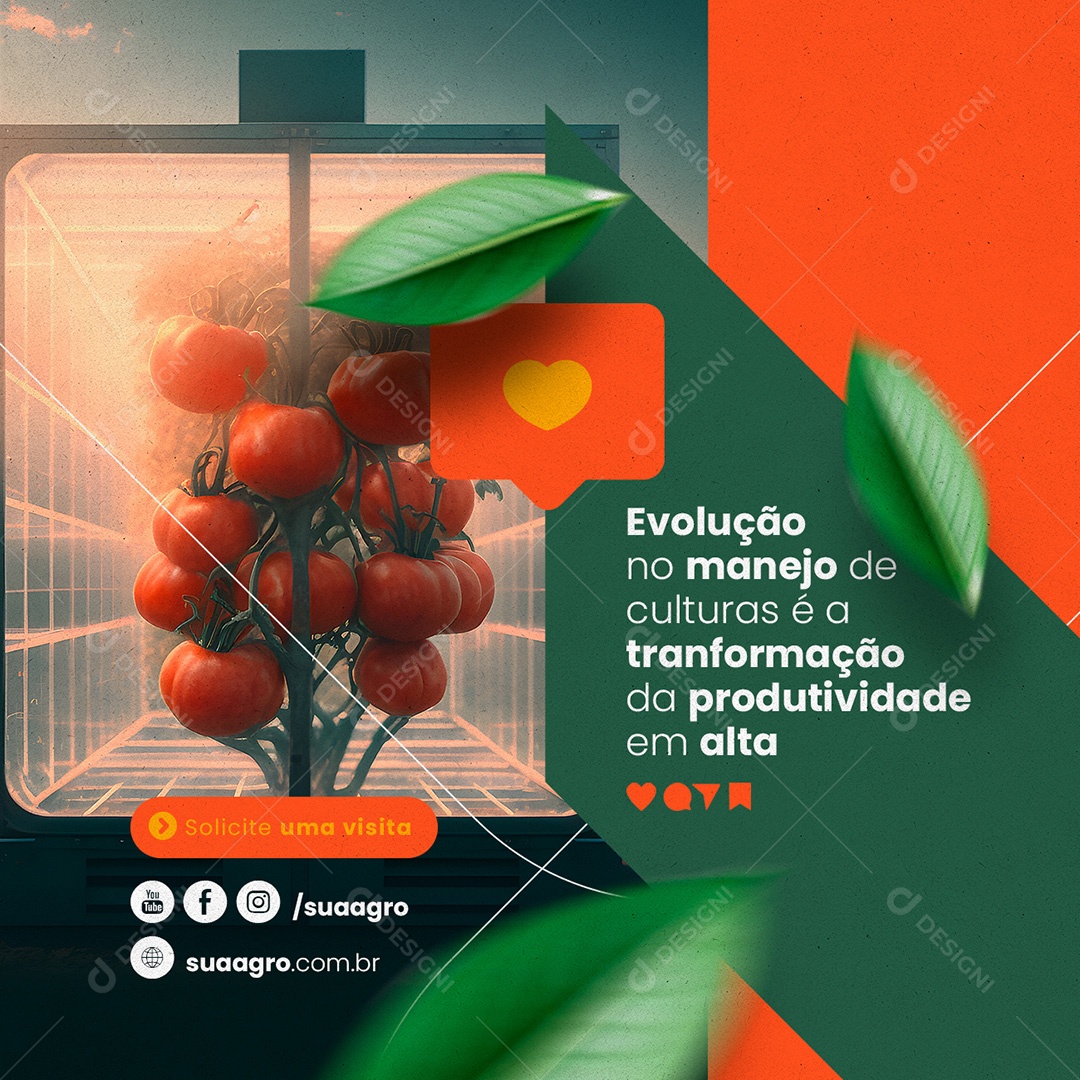 Evolução No Manejo De Culturas Agropecuária Social Media PSD Editável
