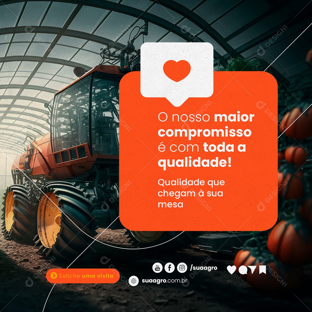 O Nosso Maior Compromisso É Com Toda A Qualidade Agropecuária Social Media PSD Editável