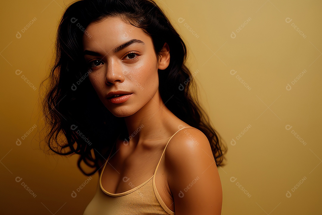 Linda imagem de mulher jovem realista.