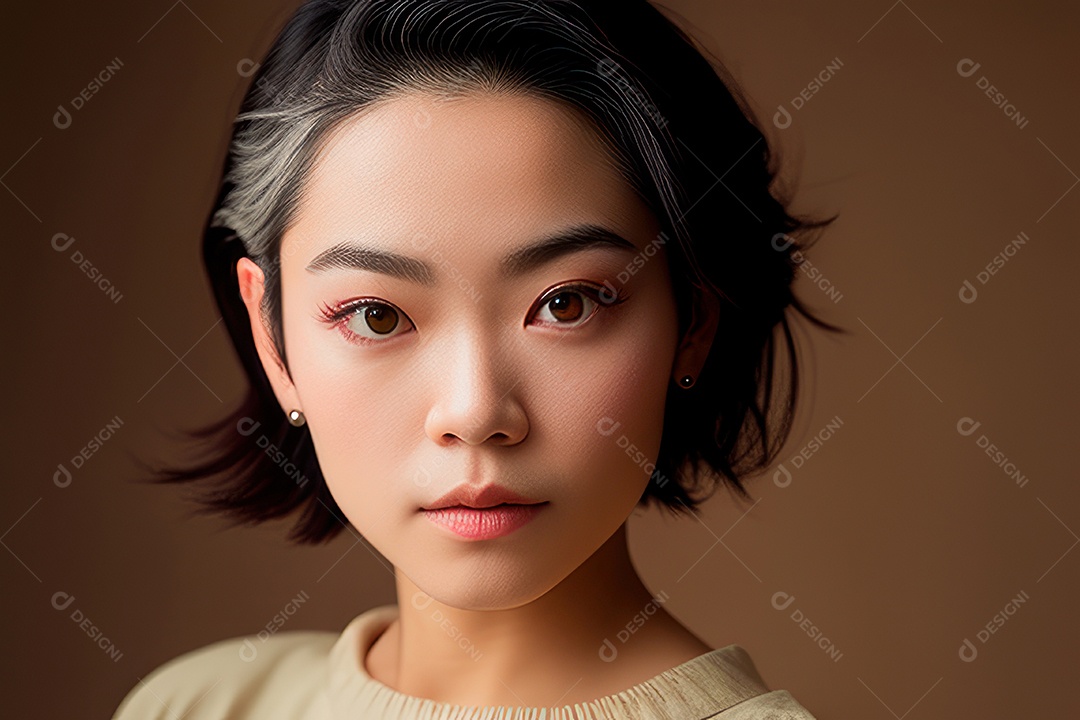 Linda imagem de mulher jovem realista.