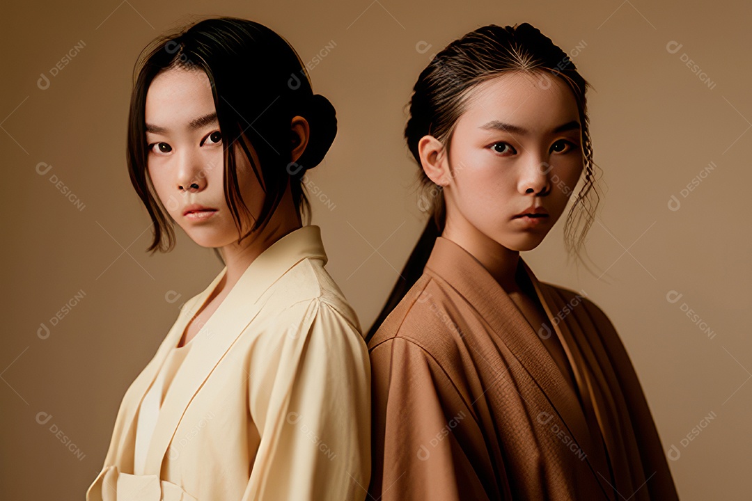 Linda imagem de mulheres jovens realista.