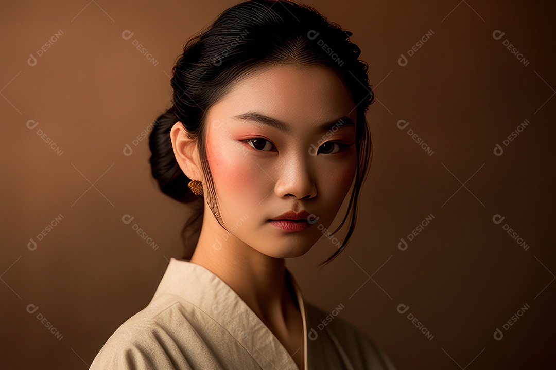 Linda imagem de mulher jovem realista.