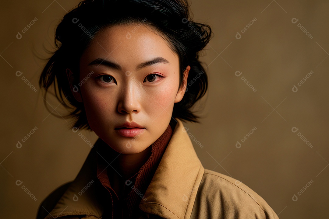 Linda imagem de mulher jovem realista.