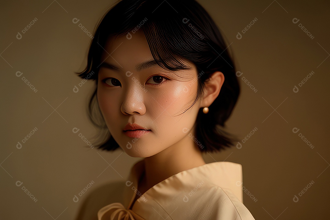 Linda imagem de mulher jovem realista.