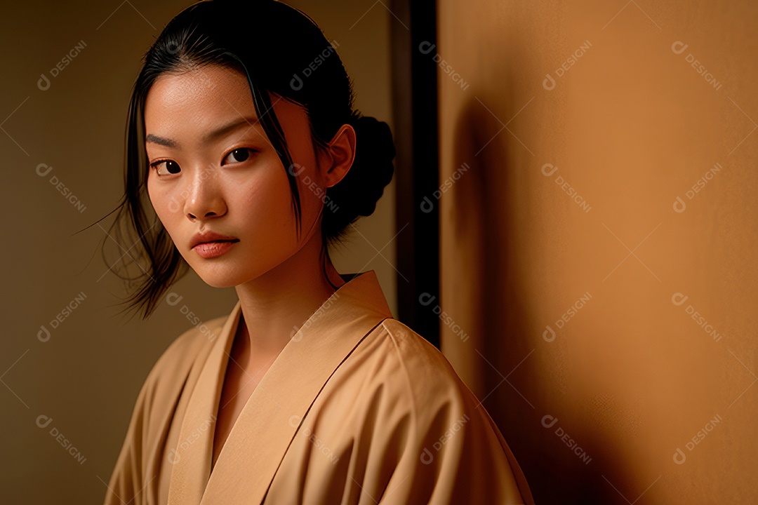 Linda imagem de mulher jovem realista.