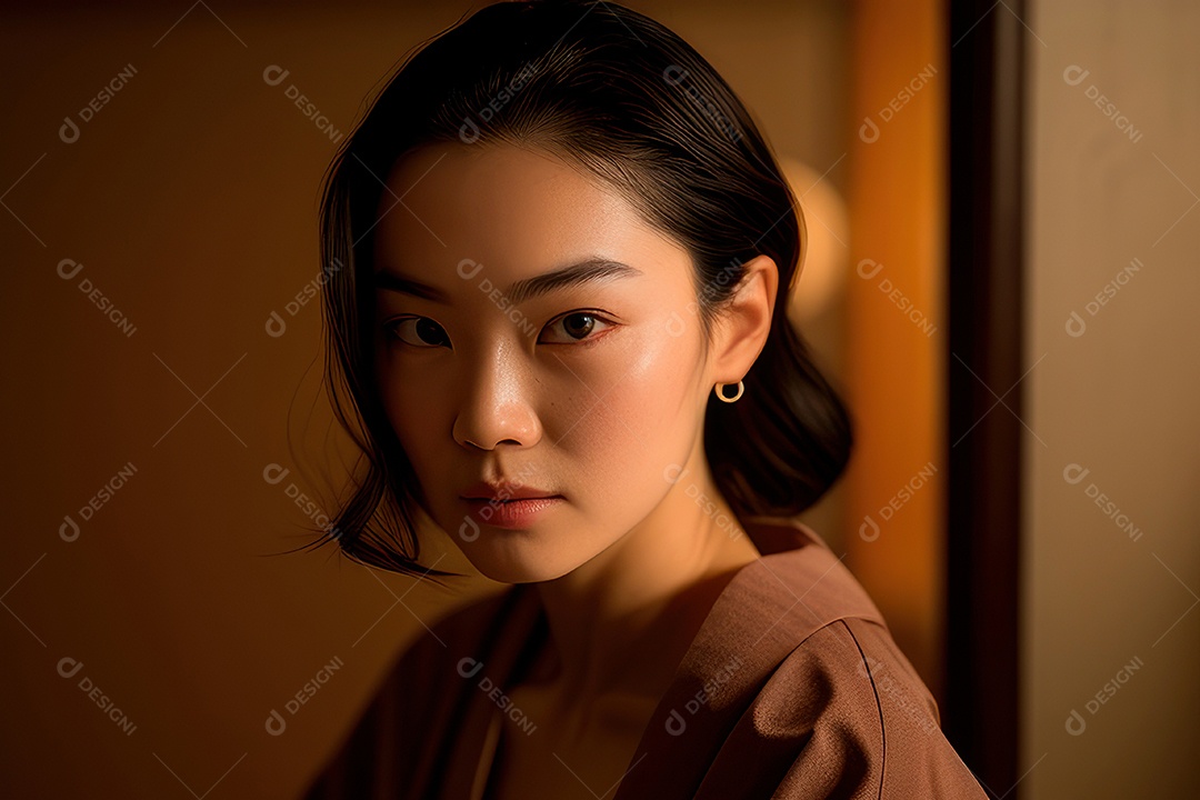 Linda imagem de mulher jovem realista.