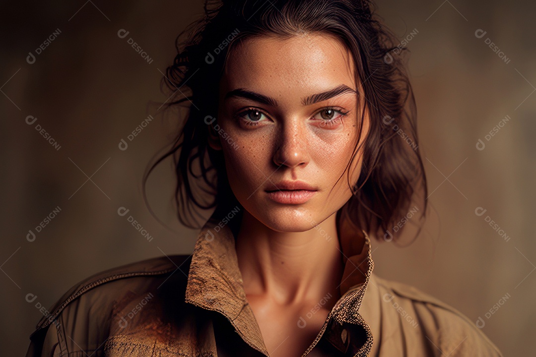 Imagem de linda mulher jovem realista.