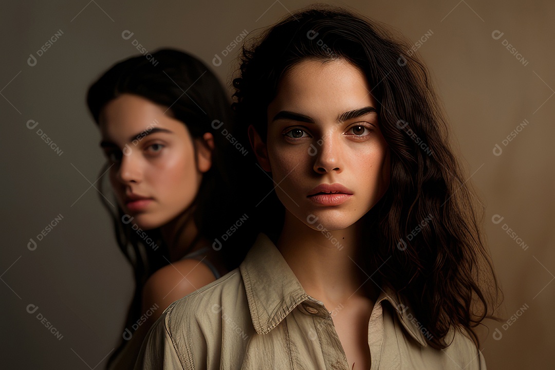 Imagem de lindas mulheres jovens realista.