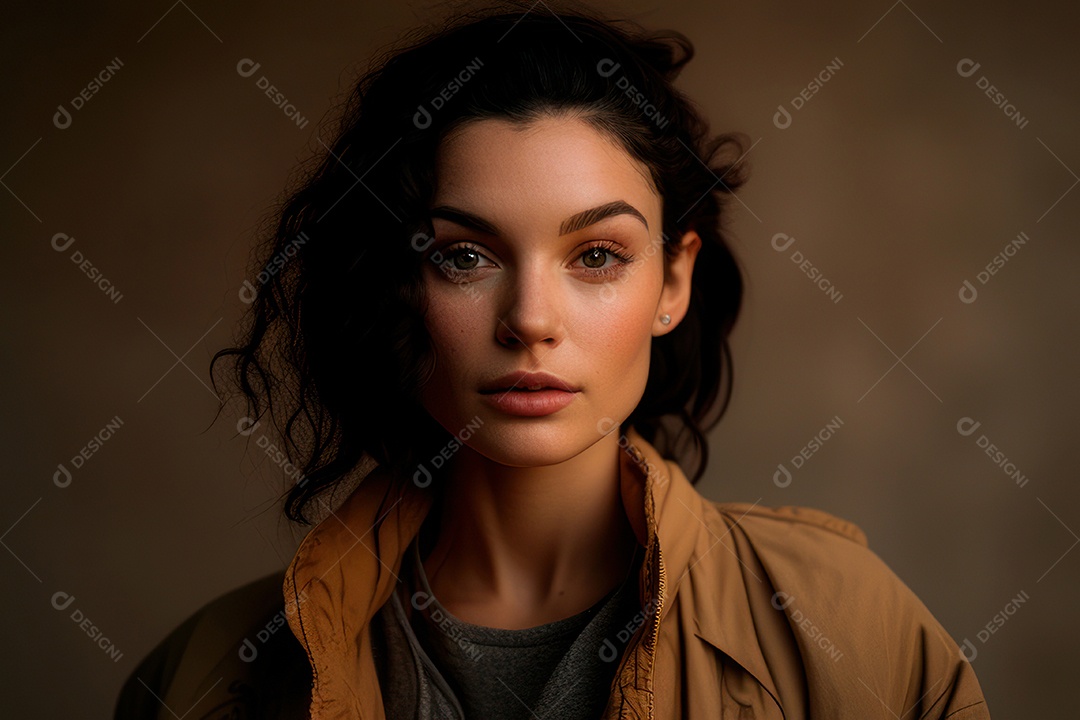 Imagem de linda mulher jovem realista.