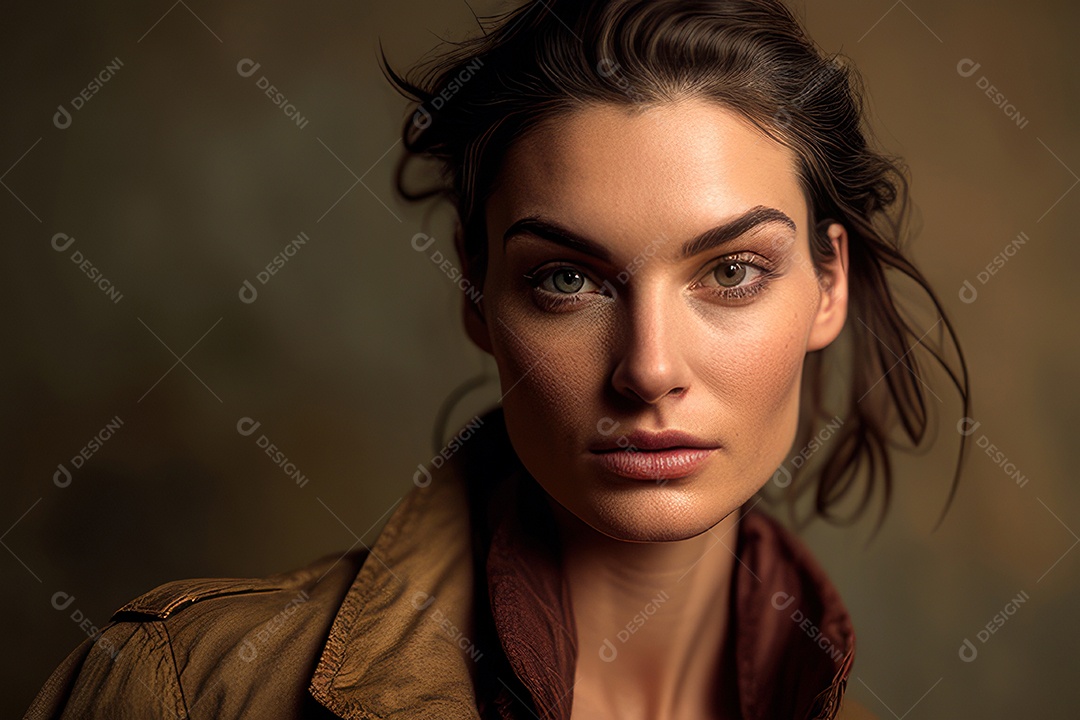 Imagem de linda mulher jovem realista.