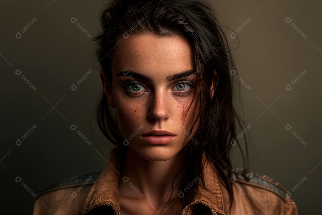 Imagem de linda mulher jovem realista.