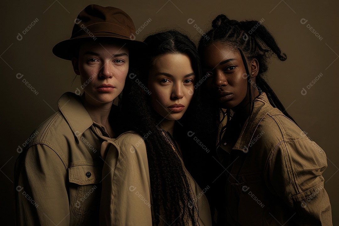 Imagem de lindas mulheres jovens realista.