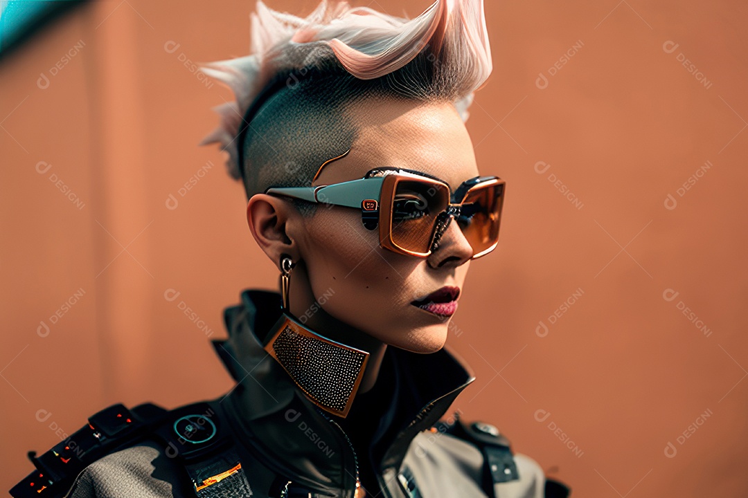 Imagem de linda mulher jovem realista.