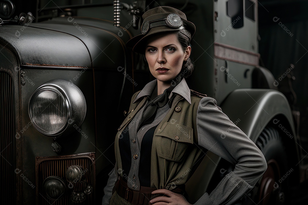 Imagem de linda mulher jovem realista.