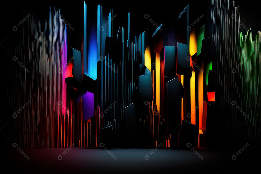 Abstrato fundo cristais coloridos brilhantes.