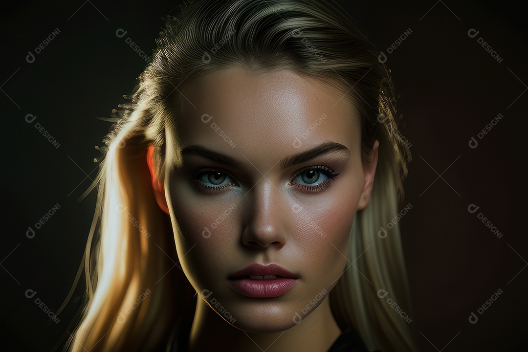 Imagem de linda mulher jovem realista.