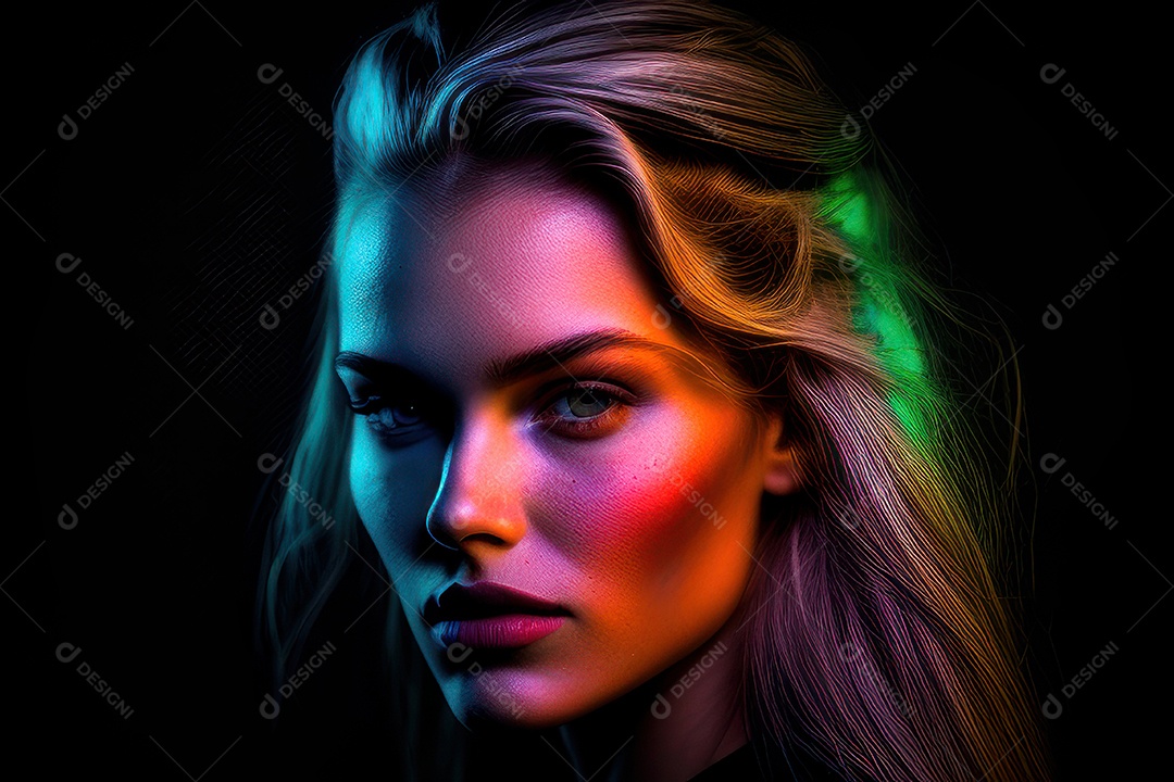 Imagem de linda mulher jovem realista.